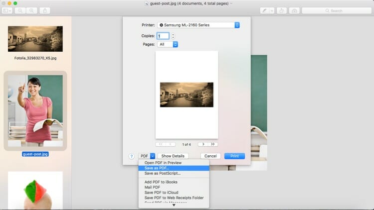Preview Print Images As PDF