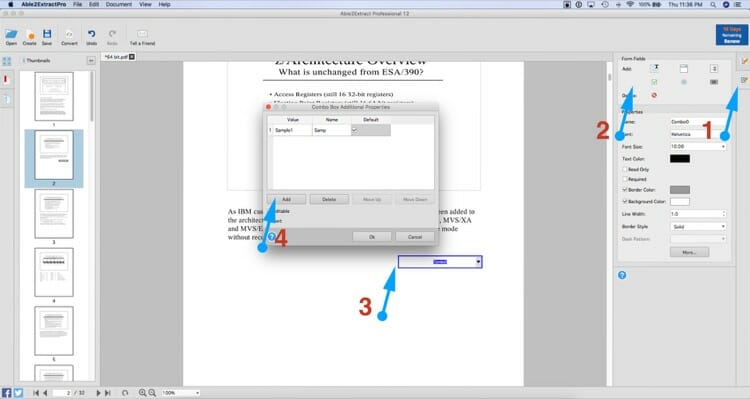 Creating or Editing a Form Fields In a PDF