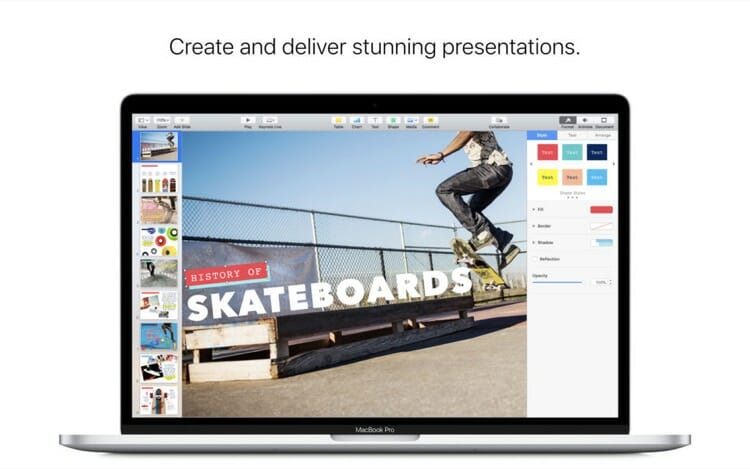 Keynote App on Mac App Store
