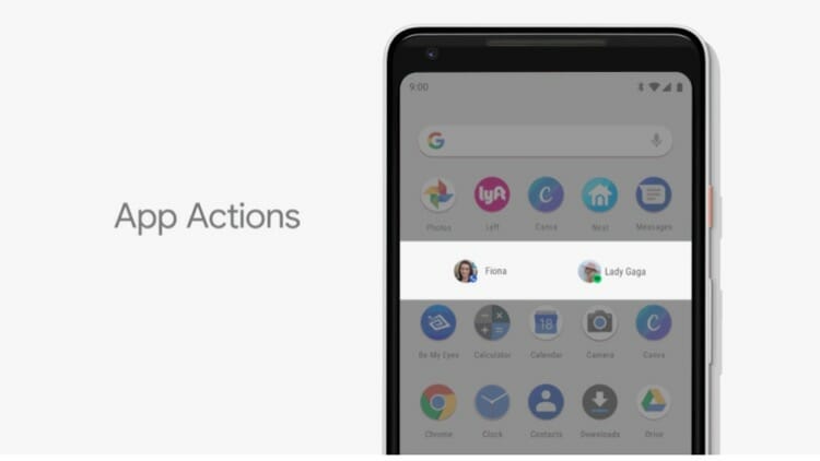 App Actions in Android P OS Update