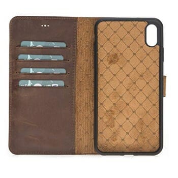 GazelleLeather Wallet Folio Case for iPhone XS Max