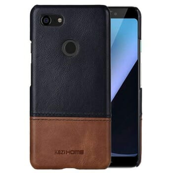 KAZiHOME Black Leather Case for Pixel 3