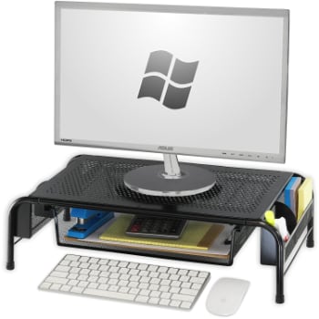 Metal Desk Monitor Rising Stand