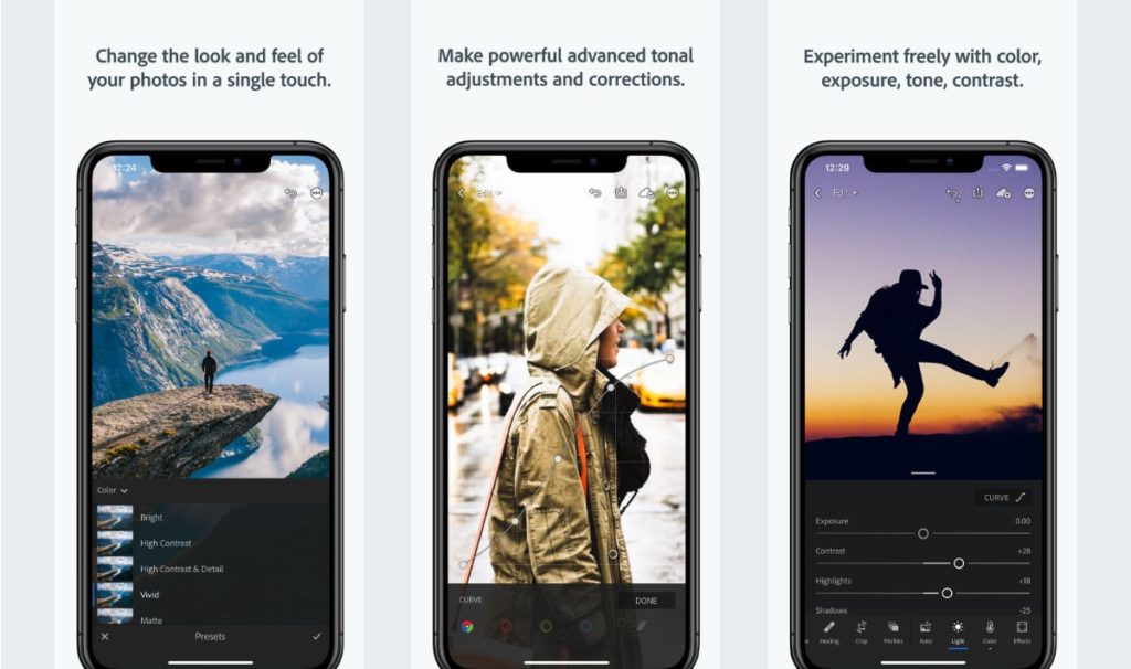 Best Photo Editor Apps for iOS - Adobe Lightroom CC App Screenshot
